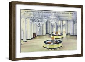 Saratoga Springs, New York - Hall of Springs Interior View-Lantern Press-Framed Art Print