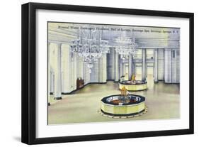 Saratoga Springs, New York - Hall of Springs Interior View-Lantern Press-Framed Art Print