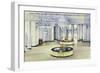 Saratoga Springs, New York - Hall of Springs Interior View-Lantern Press-Framed Art Print