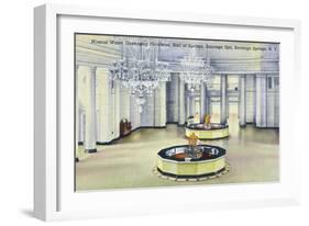 Saratoga Springs, New York - Hall of Springs Interior View-Lantern Press-Framed Art Print