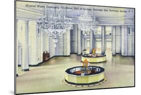 Saratoga Springs, New York - Hall of Springs Interior View-Lantern Press-Mounted Art Print