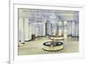 Saratoga Springs, New York - Hall of Springs Interior View-Lantern Press-Framed Premium Giclee Print