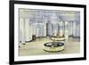 Saratoga Springs, New York - Hall of Springs Interior View-Lantern Press-Framed Premium Giclee Print