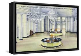 Saratoga Springs, New York - Hall of Springs Interior View-Lantern Press-Framed Stretched Canvas