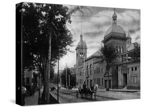 Saratoga Springs, New York - Northern View from Convention Hall-Lantern Press-Stretched Canvas