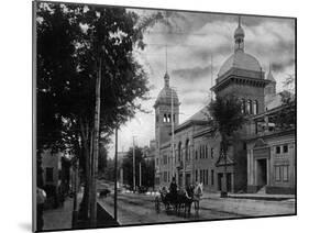 Saratoga Springs, New York - Northern View from Convention Hall-Lantern Press-Mounted Art Print