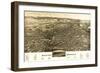 Saratoga Springs, New York - Panoramic Map-Lantern Press-Framed Art Print