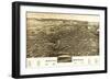 Saratoga Springs, New York - Panoramic Map-Lantern Press-Framed Art Print