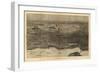 Saratoga Springs, New York - Panoramic Map-Lantern Press-Framed Art Print