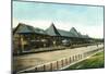 Saratoga Springs, New York - Race Course Grand Stand View-null-Mounted Poster