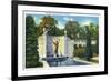 Saratoga Springs, New York - Spencer Trask Memorial Fountain View-Lantern Press-Framed Art Print