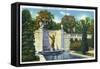 Saratoga Springs, New York - Spencer Trask Memorial Fountain View-Lantern Press-Framed Stretched Canvas