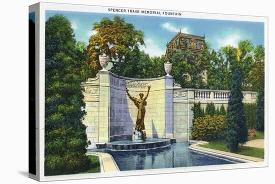 Saratoga Springs, New York - Spencer Trask Memorial Fountain View-Lantern Press-Stretched Canvas