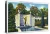 Saratoga Springs, New York - Spencer Trask Memorial Fountain View-Lantern Press-Stretched Canvas