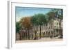 Saratoga Springs, New York - United States Hotel Exterior View-Lantern Press-Framed Art Print