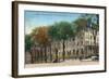 Saratoga Springs, New York - United States Hotel Exterior View-Lantern Press-Framed Art Print