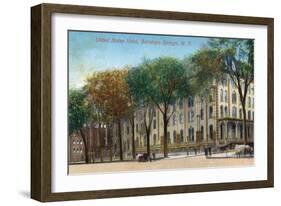 Saratoga Springs, New York - United States Hotel Exterior View-Lantern Press-Framed Art Print