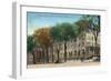 Saratoga Springs, New York - United States Hotel Exterior View-Lantern Press-Framed Art Print