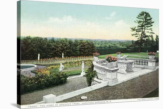 Saratoga Springs, New York - View from the Yaddo Rose Garden Terrace-Lantern Press-Stretched Canvas