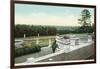 Saratoga Springs, New York - View from the Yaddo Rose Garden Terrace-Lantern Press-Framed Art Print