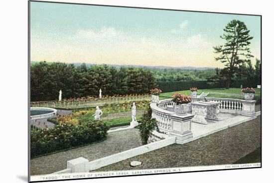 Saratoga Springs, New York - View from the Yaddo Rose Garden Terrace-Lantern Press-Mounted Art Print