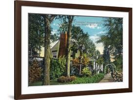 Saratoga Springs, New York - View of Inniscarra, Olcott Residence-Lantern Press-Framed Art Print