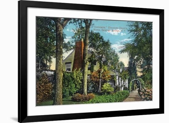 Saratoga Springs, New York - View of Inniscarra, Olcott Residence-Lantern Press-Framed Art Print