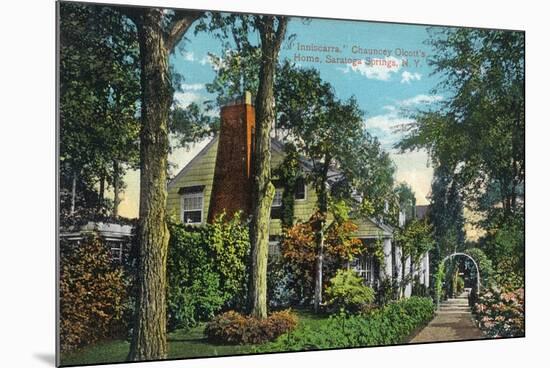 Saratoga Springs, New York - View of Inniscarra, Olcott Residence-Lantern Press-Mounted Art Print