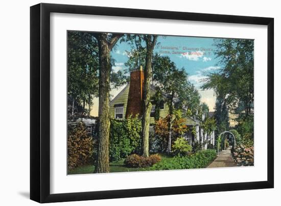 Saratoga Springs, New York - View of Inniscarra, Olcott Residence-Lantern Press-Framed Art Print