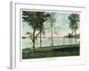 Saratoga Springs, New York - View of Saratoga Lake-Lantern Press-Framed Art Print