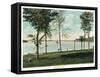 Saratoga Springs, New York - View of Saratoga Lake-Lantern Press-Framed Stretched Canvas