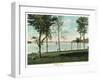 Saratoga Springs, New York - View of Saratoga Lake-Lantern Press-Framed Art Print