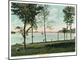 Saratoga Springs, New York - View of Saratoga Lake-Lantern Press-Mounted Art Print