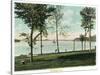 Saratoga Springs, New York - View of Saratoga Lake-Lantern Press-Stretched Canvas