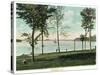 Saratoga Springs, New York - View of Saratoga Lake-Lantern Press-Stretched Canvas