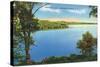 Saratoga Springs, New York - View of Saratoga Lake-Lantern Press-Stretched Canvas