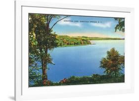 Saratoga Springs, New York - View of Saratoga Lake-Lantern Press-Framed Art Print