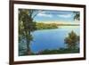 Saratoga Springs, New York - View of Saratoga Lake-Lantern Press-Framed Art Print
