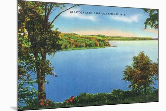 Saratoga Springs, New York - View of Saratoga Lake-Lantern Press-Mounted Art Print