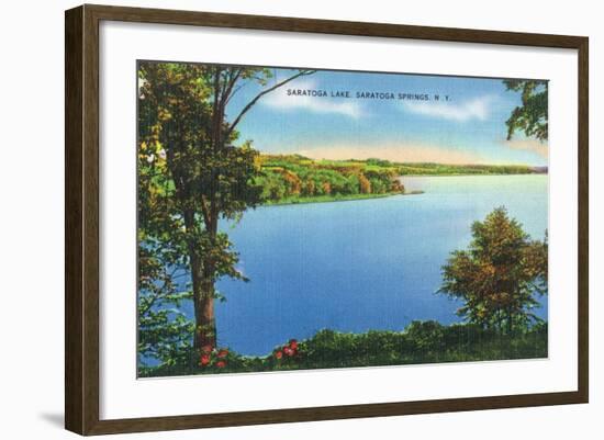 Saratoga Springs, New York - View of Saratoga Lake-Lantern Press-Framed Art Print