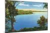 Saratoga Springs, New York - View of Saratoga Lake-Lantern Press-Mounted Art Print