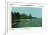 Saratoga Springs, New York - View of Saratoga Lake-Lantern Press-Framed Premium Giclee Print