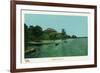 Saratoga Springs, New York - View of Saratoga Lake-Lantern Press-Framed Premium Giclee Print