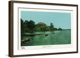 Saratoga Springs, New York - View of Saratoga Lake-Lantern Press-Framed Art Print