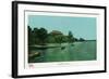 Saratoga Springs, New York - View of Saratoga Lake-Lantern Press-Framed Art Print