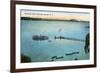 Saratoga Springs, New York - View of Saratoga Lake-Lantern Press-Framed Premium Giclee Print