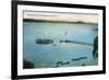 Saratoga Springs, New York - View of Saratoga Lake-Lantern Press-Framed Premium Giclee Print