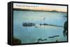 Saratoga Springs, New York - View of Saratoga Lake-Lantern Press-Framed Stretched Canvas