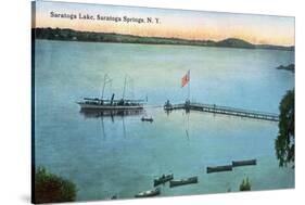 Saratoga Springs, New York - View of Saratoga Lake-Lantern Press-Stretched Canvas