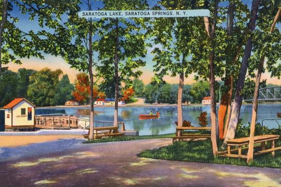 'Saratoga Springs, New York - View of Saratoga Lake' Prints - Lantern ...